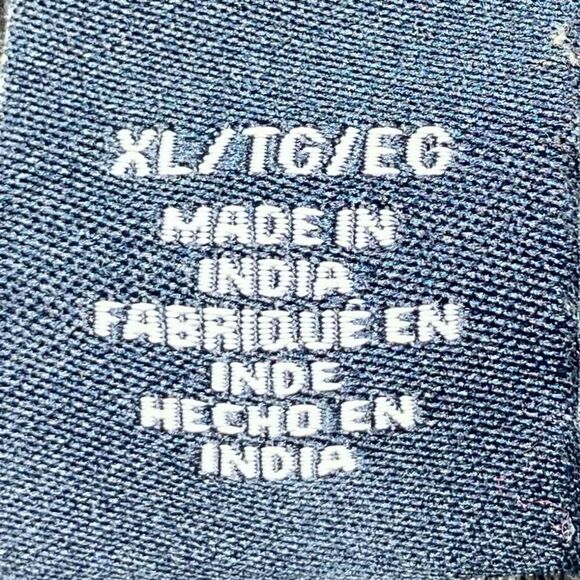 Chaps by Ralph Lauren Quarter Zip Herringbone Cotton Pullover in Greys Men’s XL - Picture 5 of 6